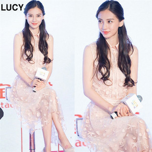 新款 拼接A字裙雪纺连衣裙 韩版 短袖 女潮 气质修身 Lucy夏季