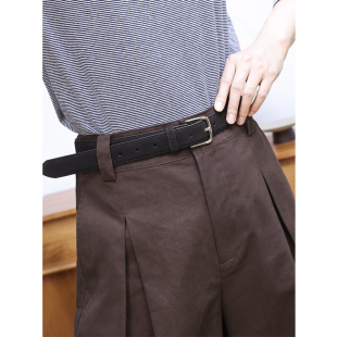 饰腰封腰带女 磨砂牛皮亮银扣简约百搭复古收腰装 KAKA 欧洲客单款