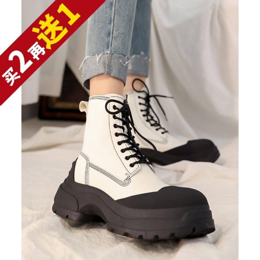 街头时髦的期待~法柜6K+丝绸牛皮包镶生胶大底帅痞厚底潮人短靴特,女鞋,时装靴,淘宝优惠券,粉丝福利购,淘宝优惠卷