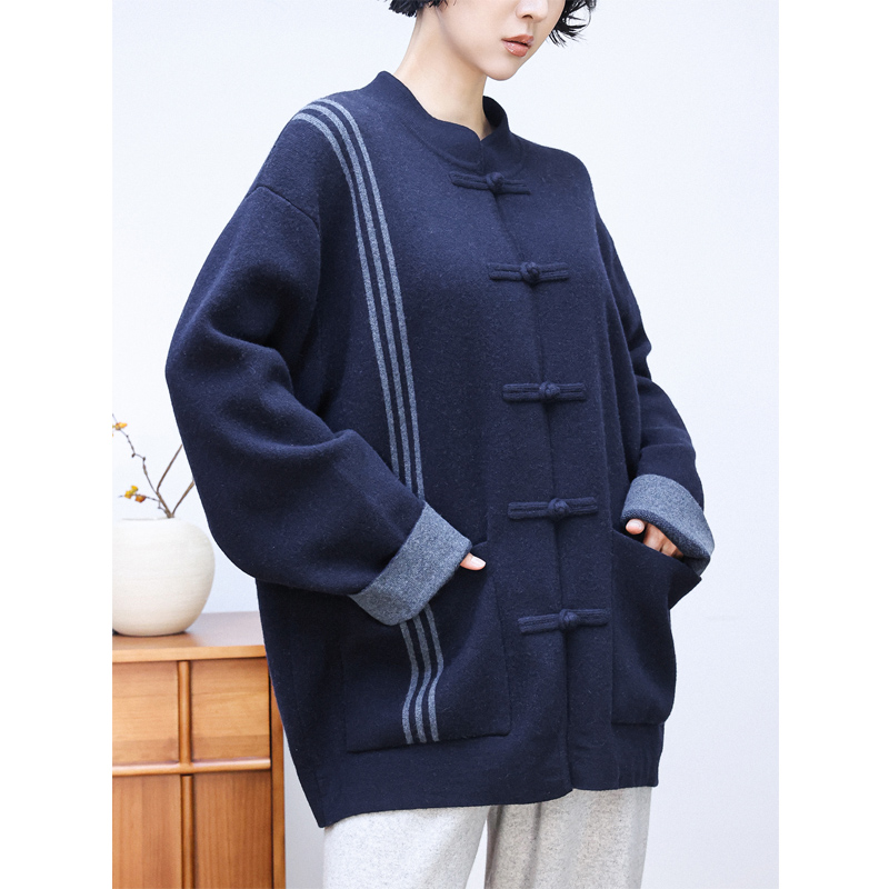 巴黎秀老钱新中式重磅山羊绒外套