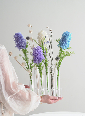 pomelo原创12色永生花风信子真花绣球制作干花摆件家居岛台餐桌花