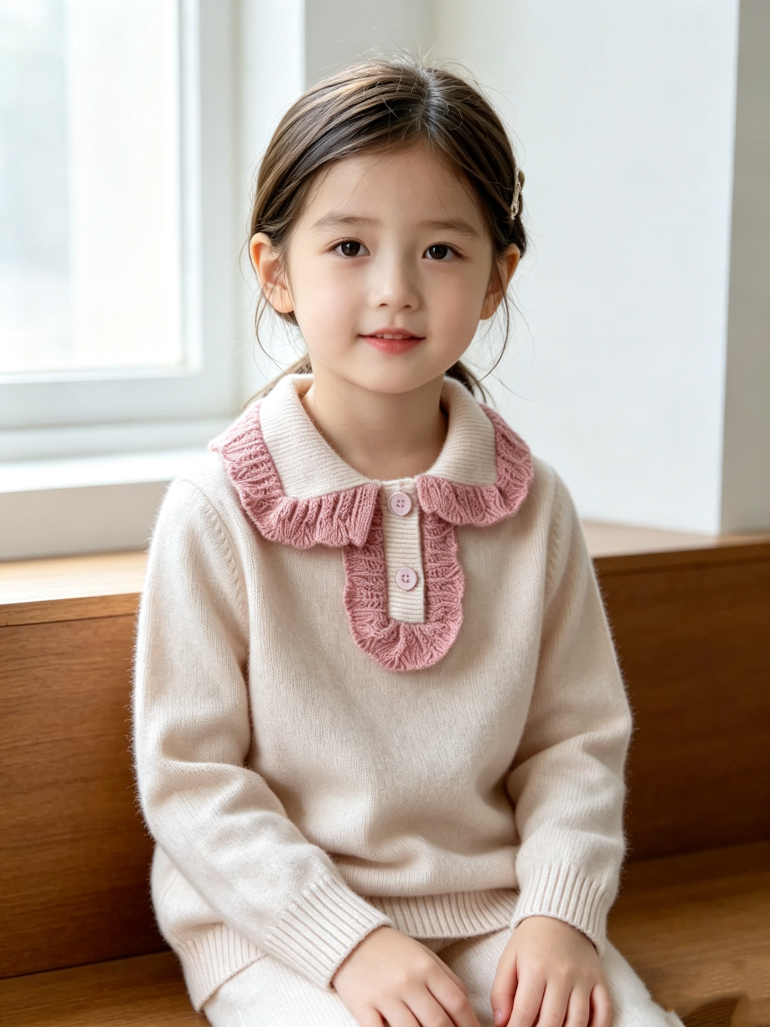羊绒衫毛衣女童儿童洪叶云台淑女