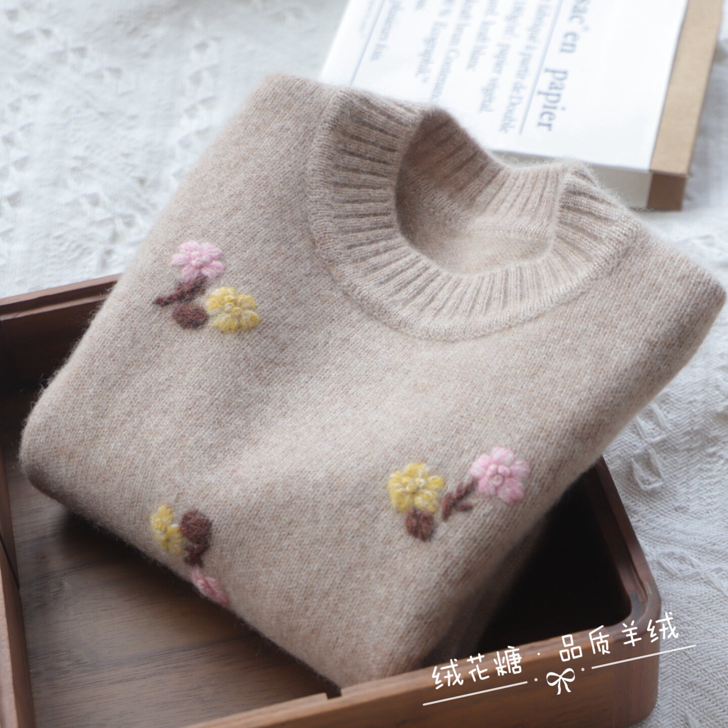 100%康赛妮纯山羊绒衫女童毛衣图片
