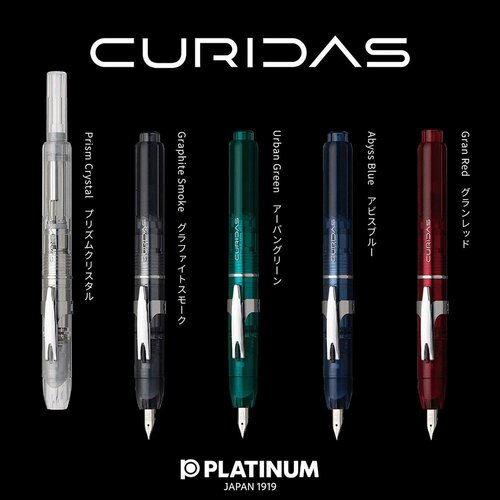 日本PLATINUM白金CURIDAS按动钢笔全新按压出尖 一笔出墨 PKN7000