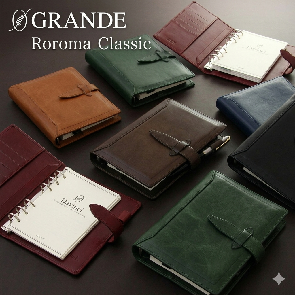 日本正品带回Raymay DavinciRoroma Classic手帐本肉肉马真皮活页