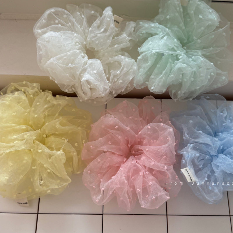 雪纺波点发圈网纱蓝色新款丸子头低马尾发绳头绳头花发饰女,饰品/流行首饰/时尚饰品新,发饰,淘宝优惠券,粉丝福利购,淘宝优惠卷