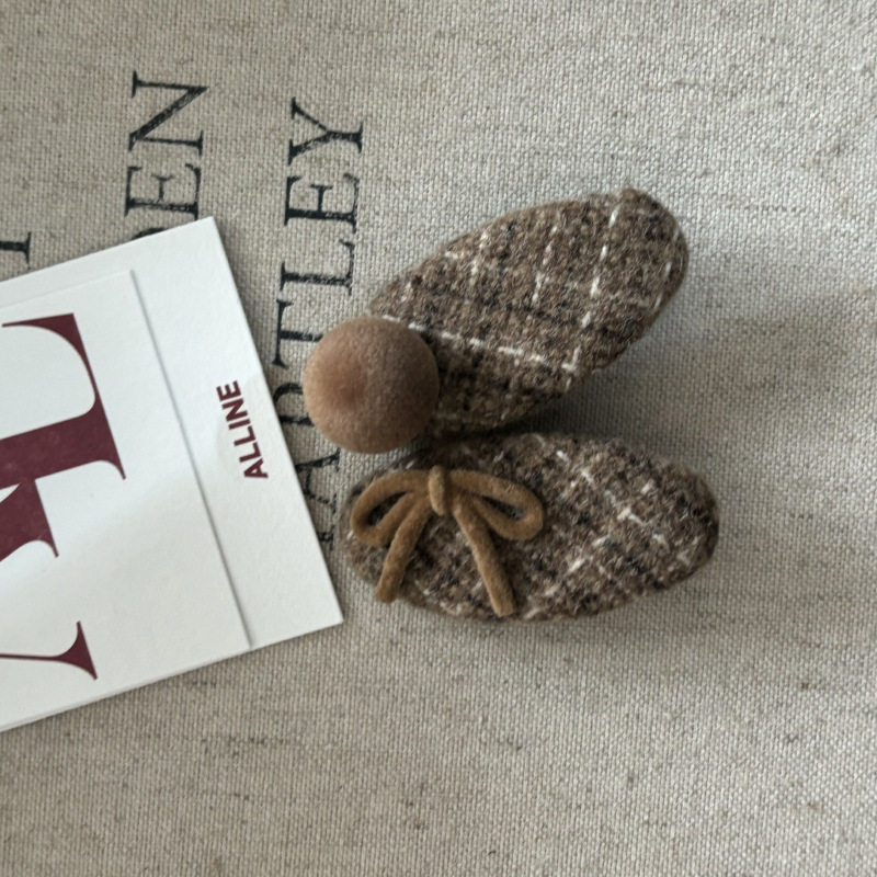 两件套毛呢植绒蝴蝶结球球bb夹前额刘海夹2026新款高级感后脑勺碎,饰品/流行首饰/时尚饰品新,发饰,淘宝优惠券,粉丝福利购,淘宝优惠卷