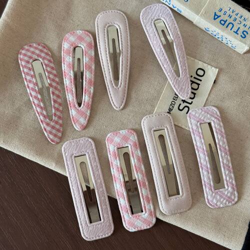 韩系可爱发夹高级感精致格纹刘海bb夹百搭碎发刘海夹头发发卡头饰