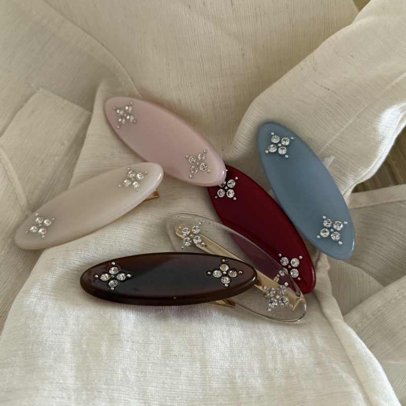 法式高级感椭圆水钻侧边发夹醋酸简约鸭嘴刘海头饰发卡夹发饰,饰品/流行首饰/时尚饰品新,发饰,淘宝优惠券,粉丝福利购,淘宝优惠卷