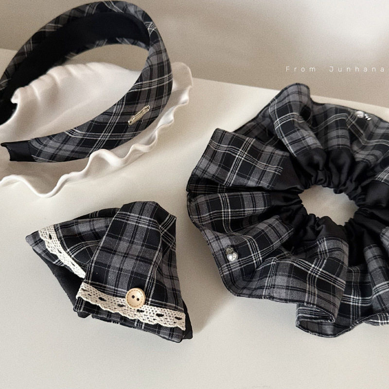 小众复古格纹三角抓夹大肠发圈头绳发箍女发箍发绳头花头饰,饰品/流行首饰/时尚饰品新,发饰,淘宝优惠券,粉丝福利购,淘宝优惠卷