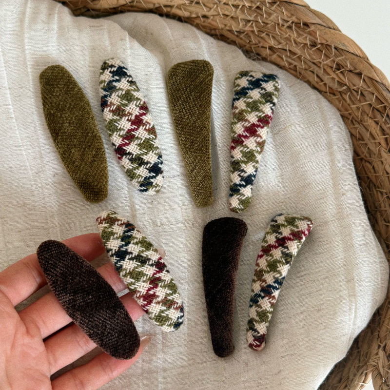 两个装复古绿格纹发夹女侧边气质时尚发卡对夹刘海夹BB夹秋冬新款,饰品/流行首饰/时尚饰品新,发饰,淘宝优惠券,粉丝福利购,淘宝优惠卷