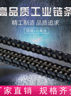 工业链条3分06B4分08B5分10A6分12A1寸16A20A24A单排双排传动链条