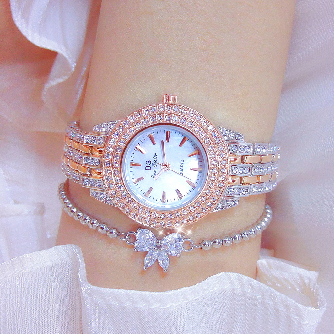 BS新款热销手表厂家直销高质感轻奢小众满钻女表一件代发FA1578