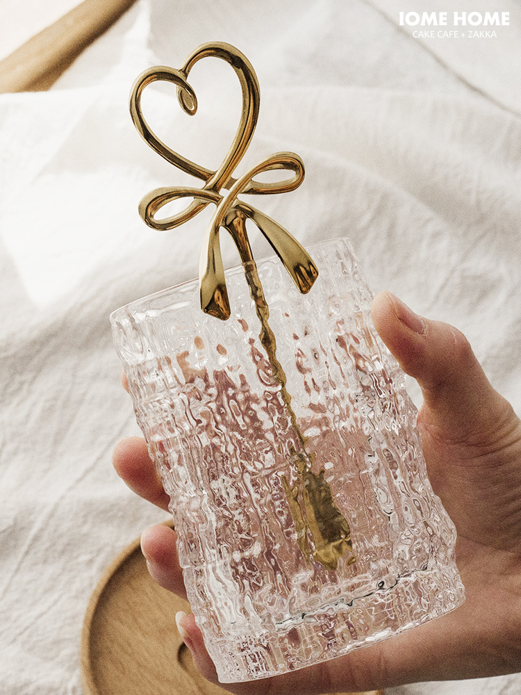 304不锈钢挂杯搅拌勺蝴蝶结造型