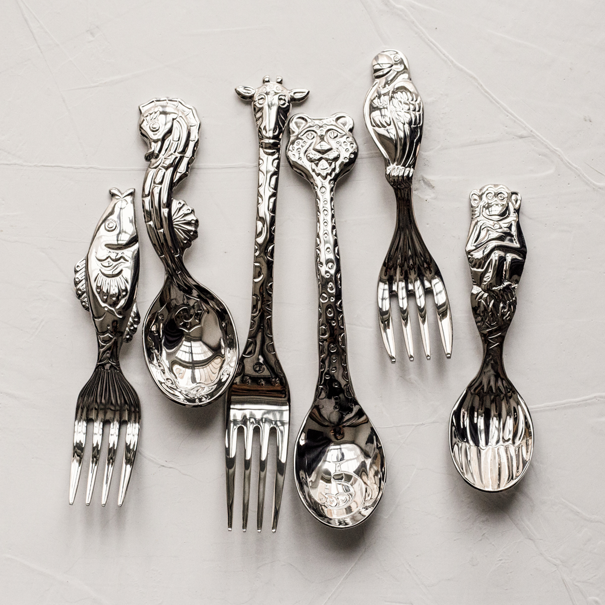 动物浮雕冰激凌勺18-10不锈钢