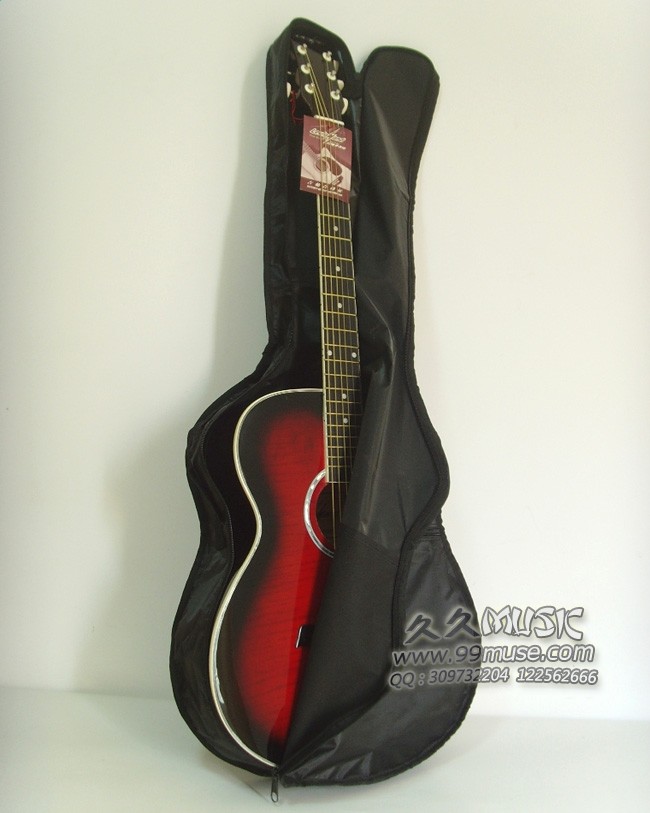 四皇冠◆久久music订制 39寸单层尼龙吉他包 吉他背包 双肩背带