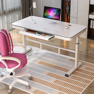 升降桌子电脑台式 学生书桌家用儿童学习桌写字桌办公桌简约电竞桌