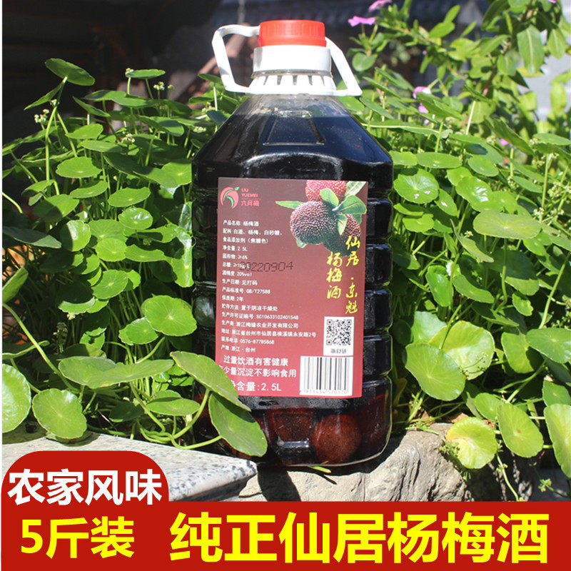 仙居杨梅酒5斤装大瓶装壶装农家风味杨梅酒2.5L低度果酒梅子酒