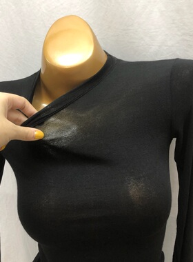 ins性感微透薄款百搭内搭显瘦长袖圆领紧身t恤上衣春季女士打底衫