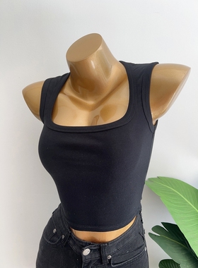 hao穿~效果很好！显瘦U领宽肩带遮副乳性感纯欲风吊带背心INS内搭