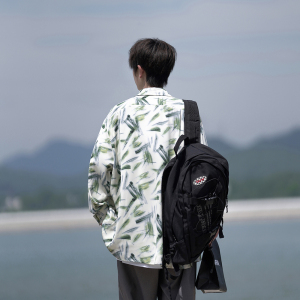 外景 花衬衫2025春装新款宽松大码港风男士长袖衬衫CS03 P48 控68图片