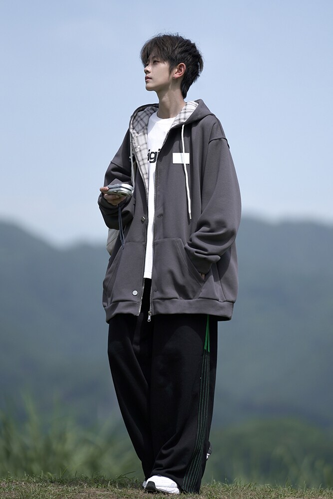 加绒加厚开衫连帽大码卫衣外套JK08JR常规P68控88加绒P80控108,女装短外套,电商A031