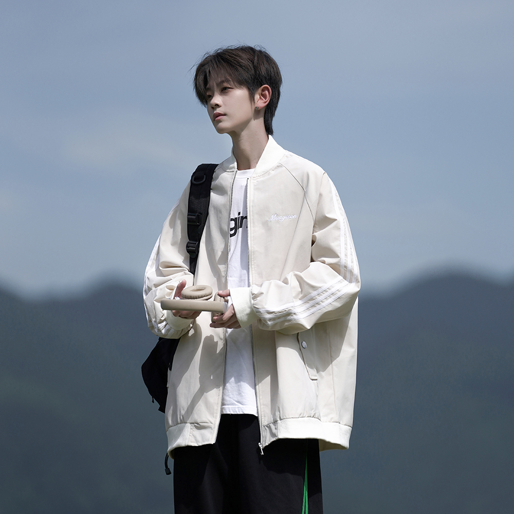外景2025秋装新款大码宽松夹克棒球服刺绣外套JK03P78控108，男装夹克，电商A031