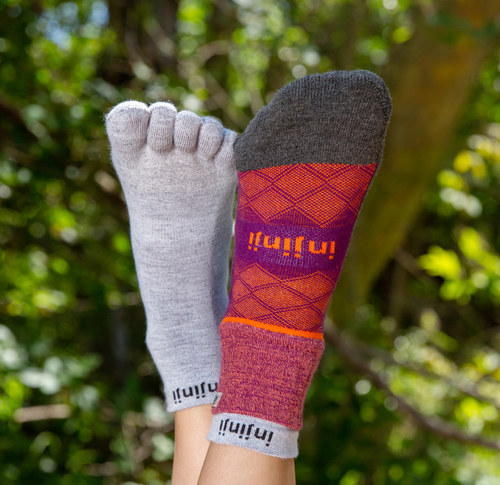 Injinji五指袜中筒加厚男女通用