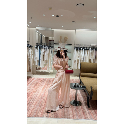 TOMORROW ANN-26夏上新纯苎麻轻薄透气中袖衬衫(不含裤子)12957