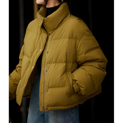 高端95白鹅绒面包服 立领鹅绒服 羽绒服女款 短款平湖女装冬