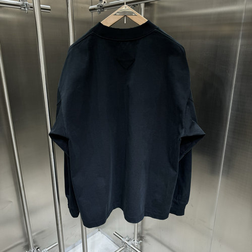 高克重 手工磨边做旧锁色处理 圆领宽松日系高街风格净版长袖T恤