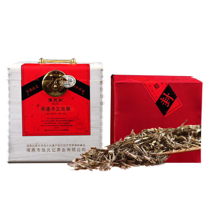 张元记非遗技艺散茶木箱包装