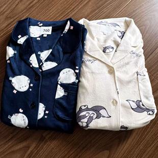 家居休闲睡衣开衫 休闲卡通家居服套装 长袖 可外穿时尚 长裤 秋冬款