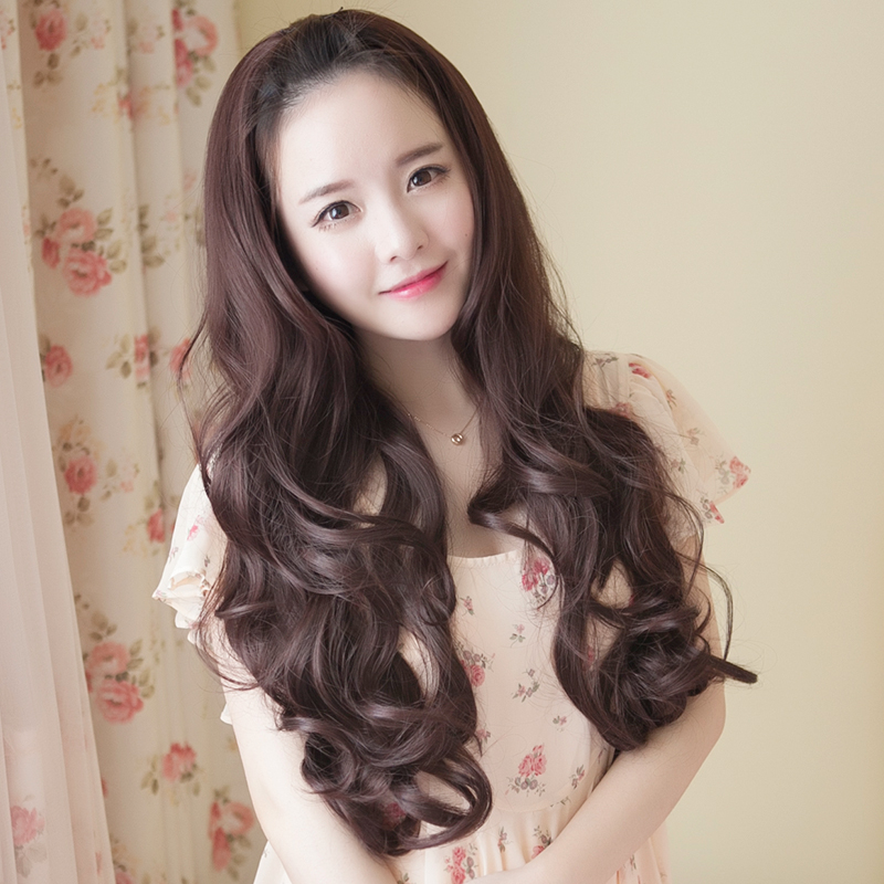 假发长卷发 女 长发网红直播 女士无刘海发型 半头套假发自然蓬松