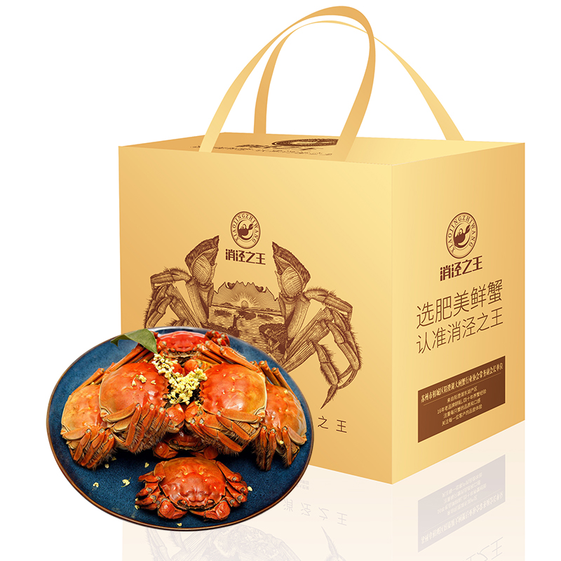 现货阳澄湖大闸蟹现货礼盒装蟹全母3两 10只大闸蟹礼盒螃蟹鲜活