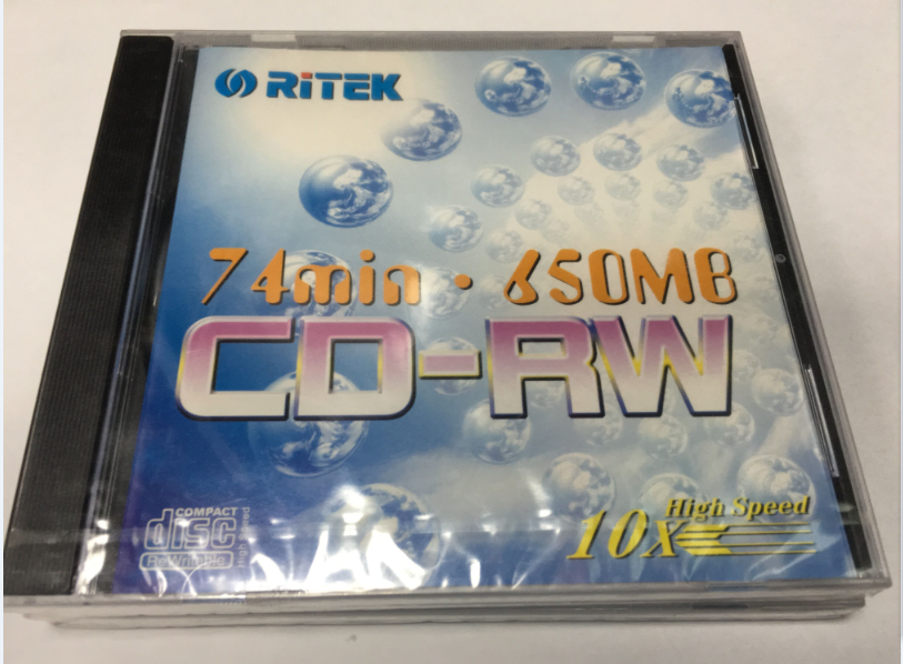 莱德cd-rw可反复擦写空白单片装cd刻录光盘 单片独立包装刻录光盘