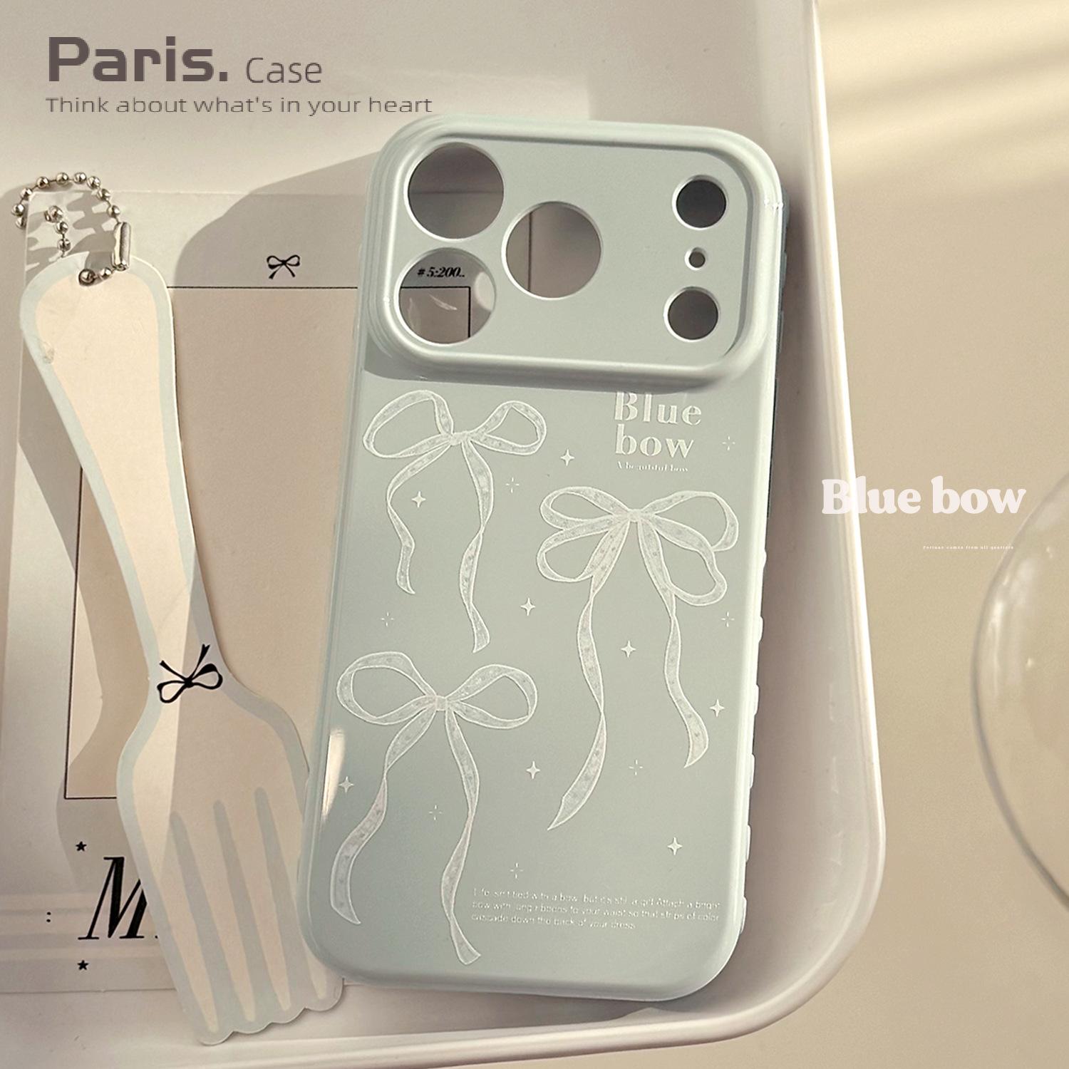 【Paris.Case】芭蕾风蓝色蝴蝶iphone17适用苹果1516promax全包14