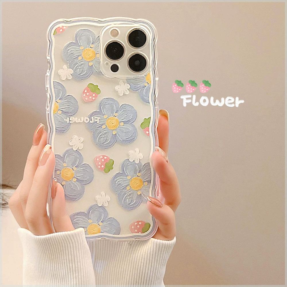Apple, huawei, совместимый клубника, iPhone13 Pro, свежий чехол, цветочный узор, iphone