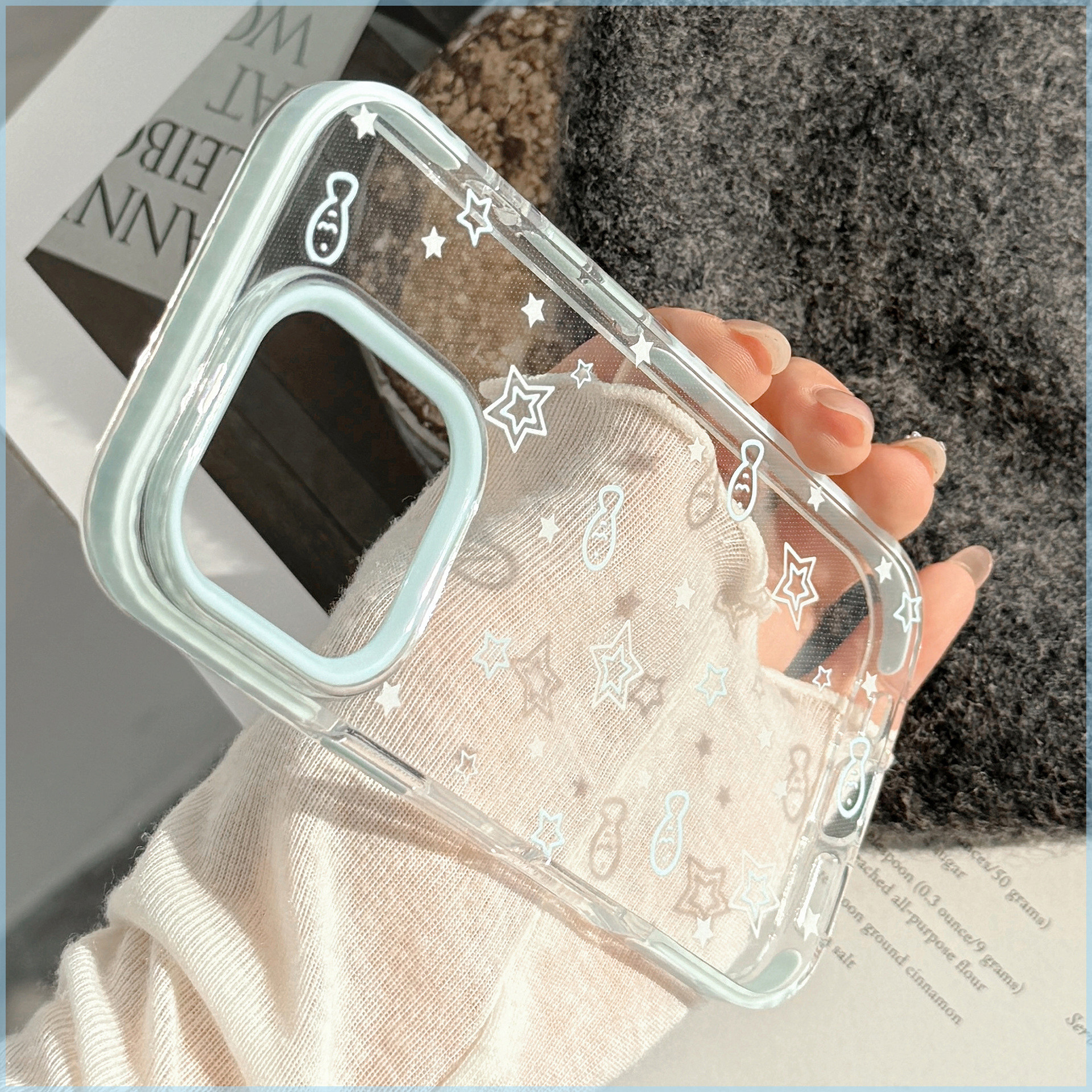 ins风星星小鱼适用18promax/iPhone17苹果15pro max手机壳14小清新13个性