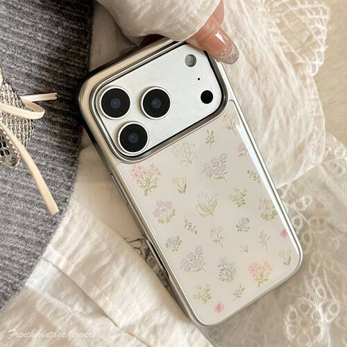 滴胶花卉适用iphone17promax手机壳苹果17春日小清新16滴胶13电镀防摔透明软壳3D热弯电镀工艺