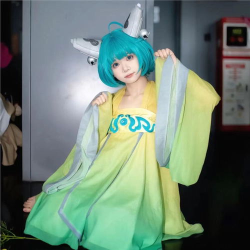 现货蔡文姬天籁炫音COS连衣裙