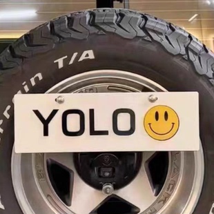 坦克300车牌JEEP牧马人后备胎牌照架广告装饰牌越野3D凸字副定制