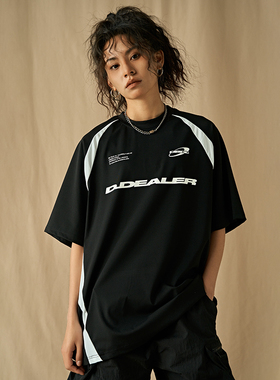 DoubleDealer印花短袖t恤男2023新款夏季小众设计高级感潮牌上衣