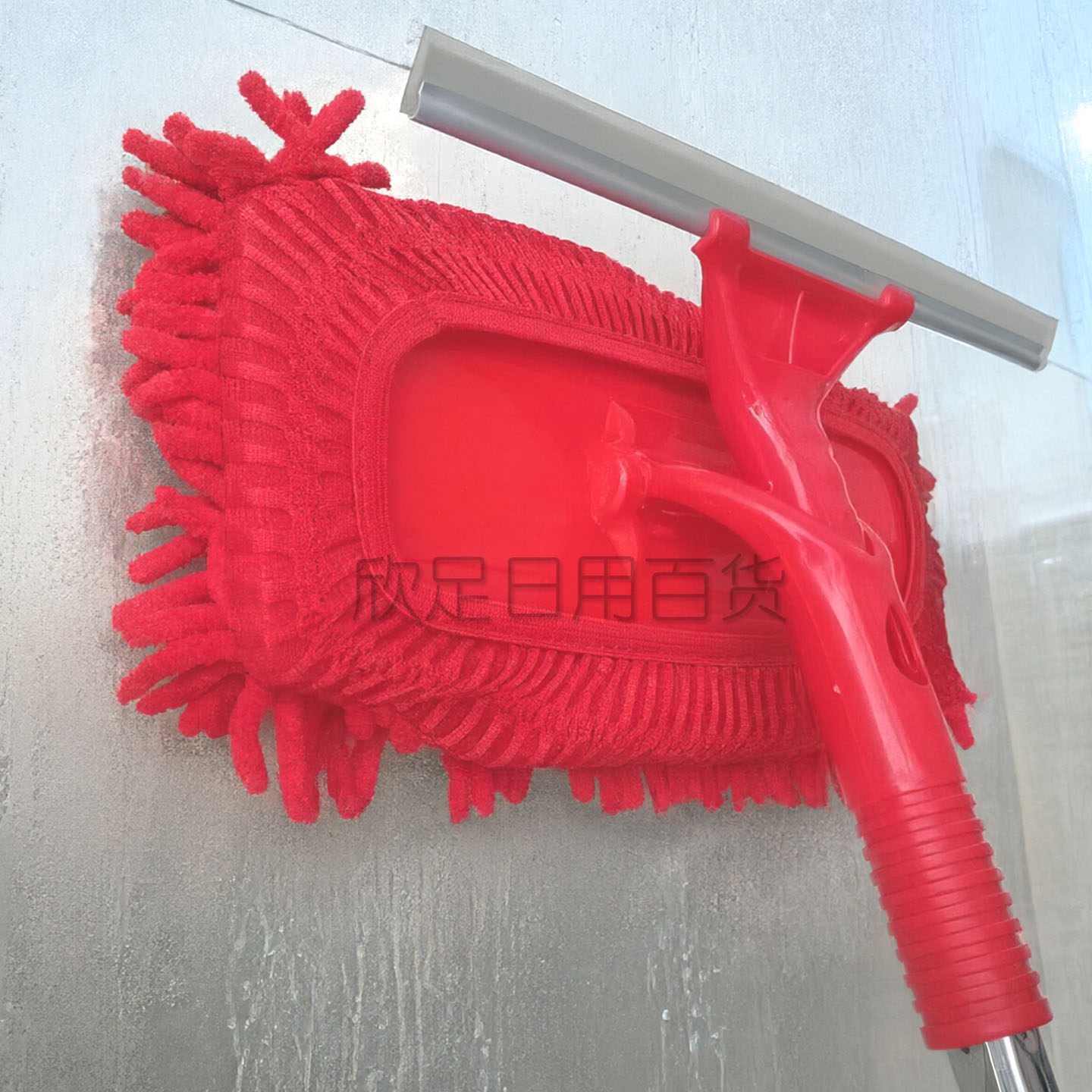 雪尼尔可伸缩杆擦刮玻璃瓷砖吊顶刷子天花板清洁墙面擦拆洗长方扫