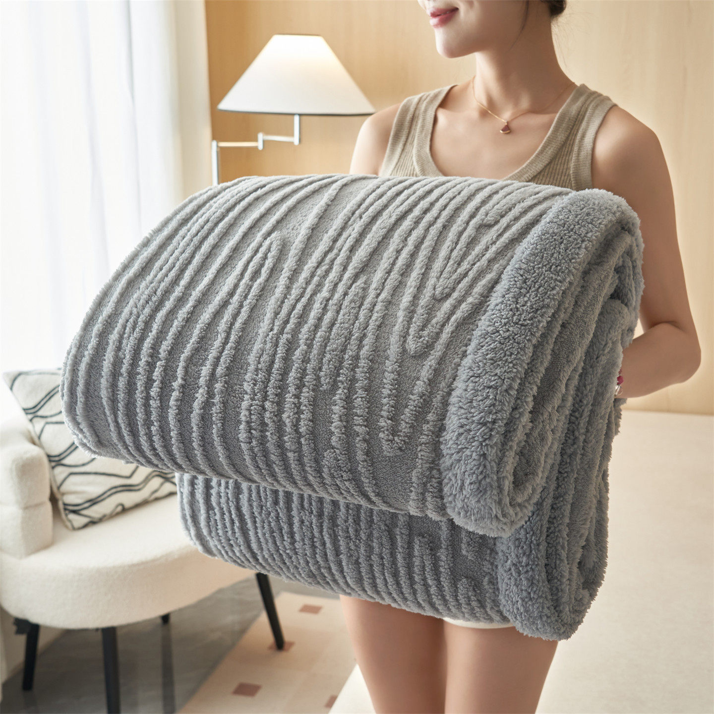 冬季加绒加厚提花塔芙绒双层羊羔绒毛毯保暖家居午睡盖被休闲毯,床上用品,休闲毯/毛毯/绒毯,淘宝优惠券,粉丝福利购,淘宝优惠卷