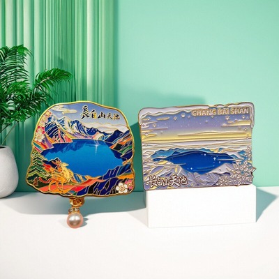 吉林长白山冰箱贴中国城市旅游伴手礼个性文创意浮雕磁吸性纪念品