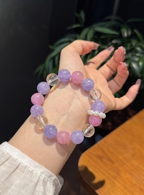 梦幻香芋紫手串 紫水晶拼接 高级感 显白神器小众轻奢