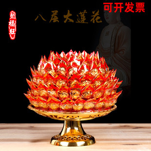 8层大莲花糖塔佛前荷花灯糖寺庙佛台法会拜妈祖闽南潮汕糖塔莲花