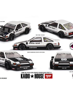 KaidoHouse现货1:64MINIGT丰田Toyota AE86 JDM低趴改装车摆件180