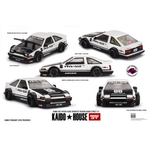 KaidoHouse现货1:64MINIGT丰田Toyota AE86 JDM低趴改装车摆件180